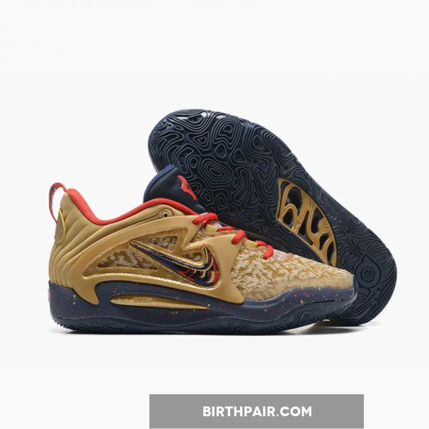 Kd 15 Gold Medal - Nike KD 15 'Olympic' Metallic Gold/Midnight Navy-Red DC1975-700