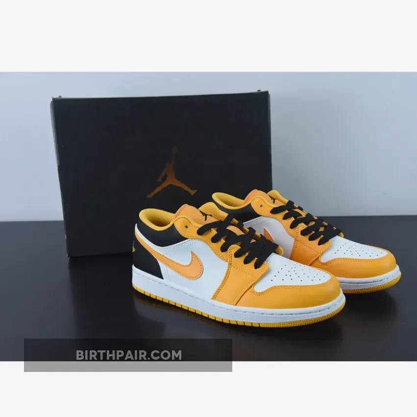 Jordan 1 Taxi White Black / Air Jordan 1 Low University Gold