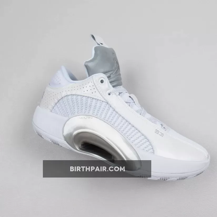 Air Jordan 35 Low White/White-Metallic Silver / White And Silver Jordans