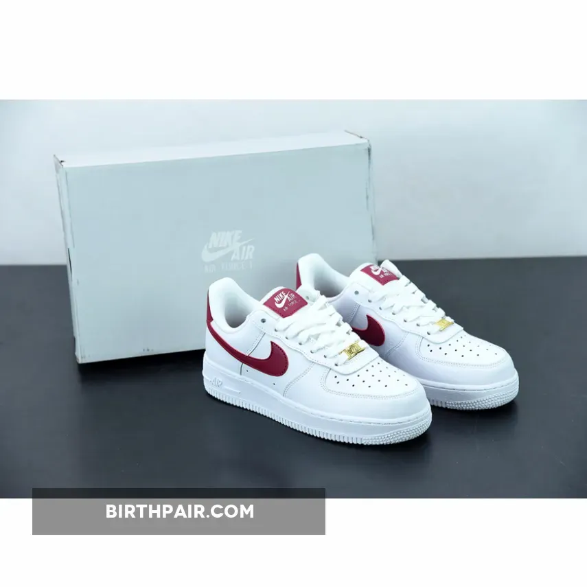 All Red Airforce Nike Air Force 1 '07 'White Noble Red'