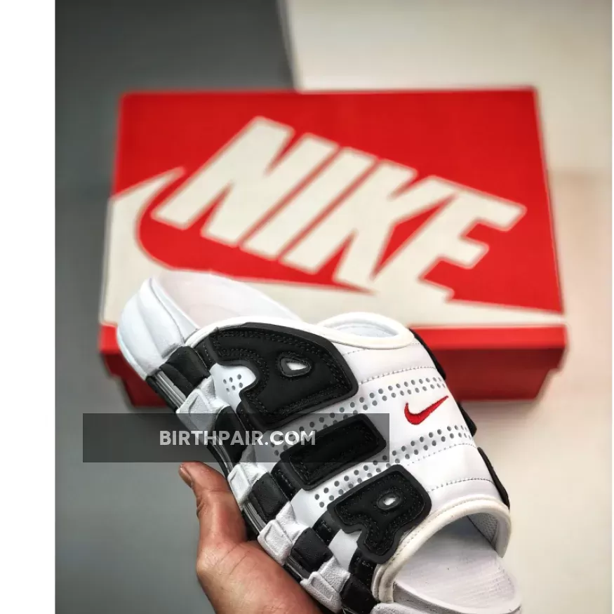 Nike Air More Uptempo Slide White Red Black FB7815-100