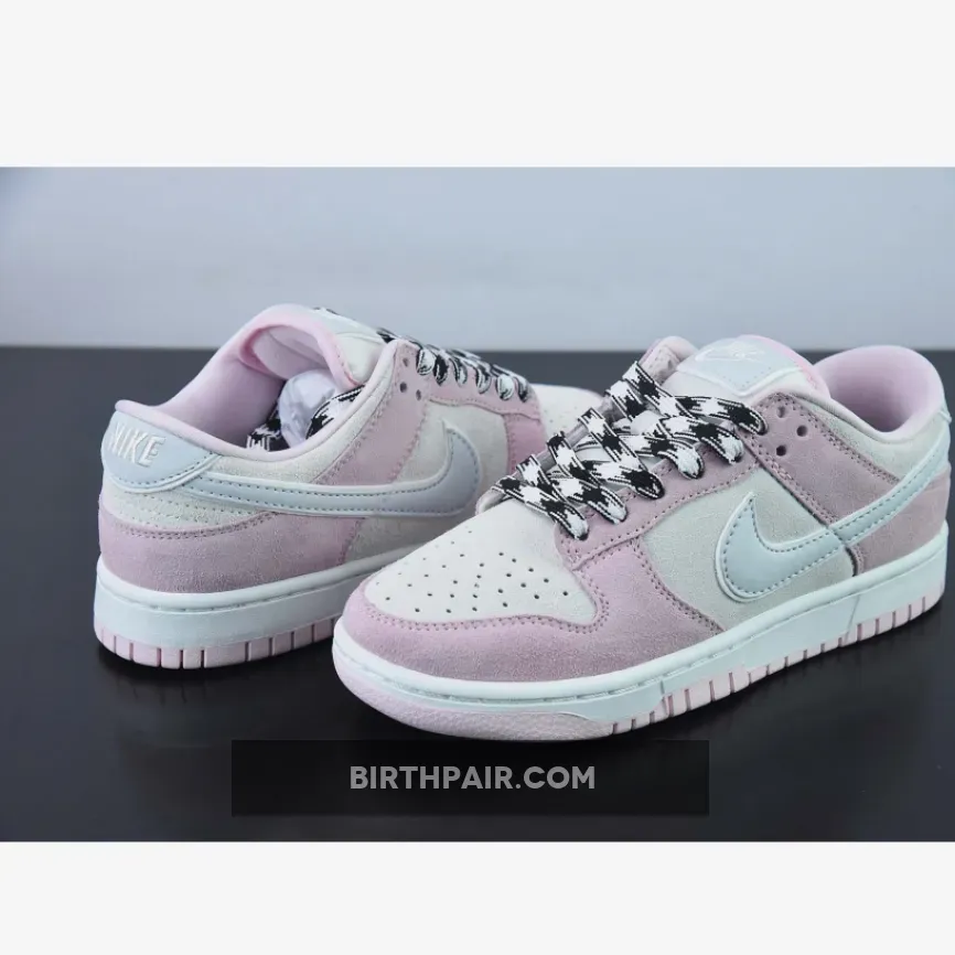 Pink Suede Dunk Low, Nike Dunk Low Pink Foam/Pure Platinum