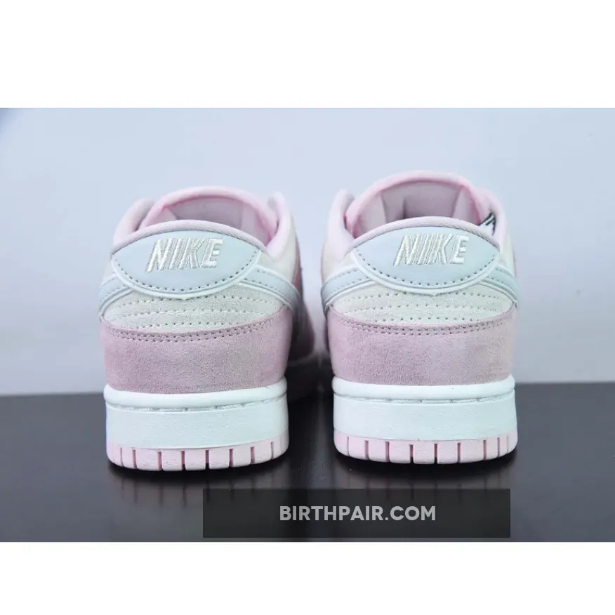Pink Suede Dunk Low, Nike Dunk Low Pink Foam/Pure Platinum
