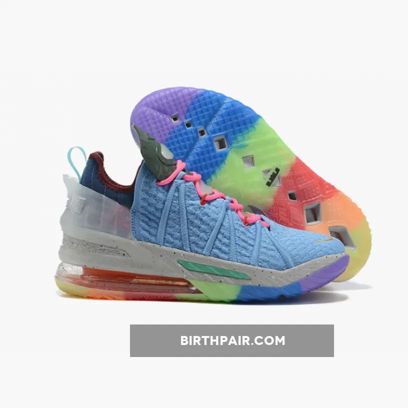 Multi Colored Lebrons / Nike LeBron 18 'Best 1-9' University Blue/Metallic Gold-Multi-Color DM2813-400