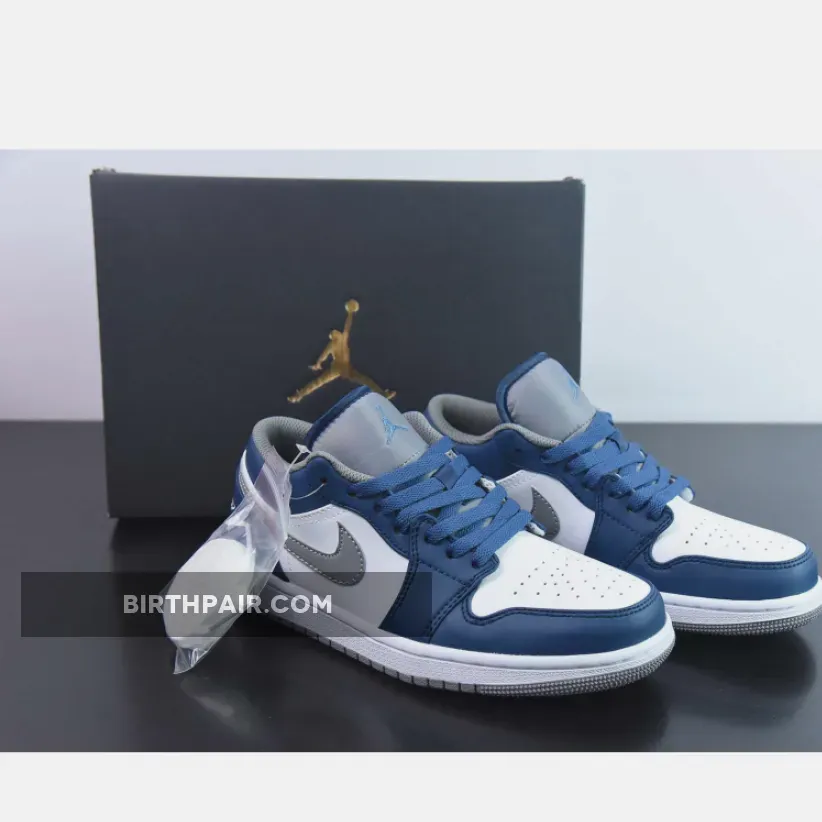 Air Jordan 1 Low 'True Blue' - jordan 1 blue and white