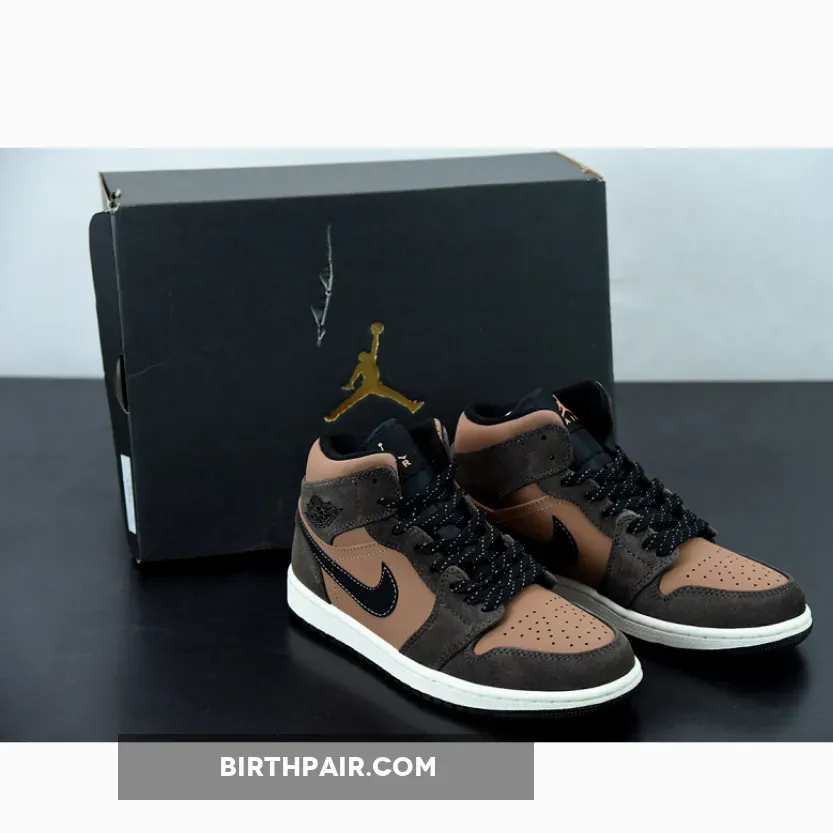 Dark Chocolate Crimson Bliss Air Jordan 1 Mid SE 'Earth Tone'