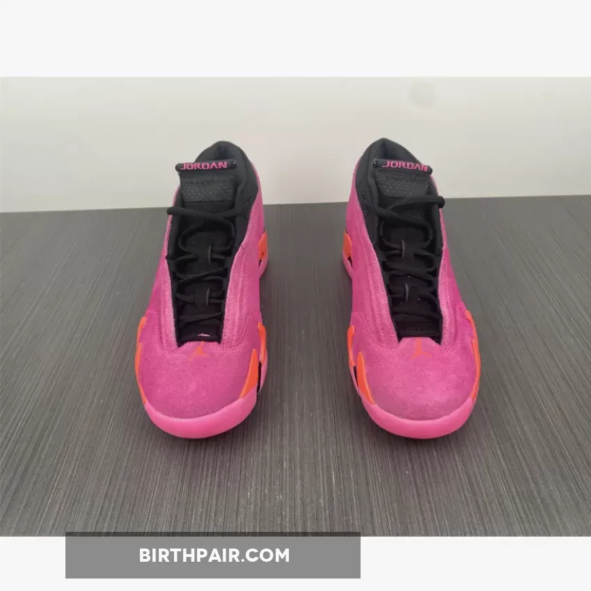 Womens Air Jordan 14 #Jordan 14 Retro Low Shocking Pink
