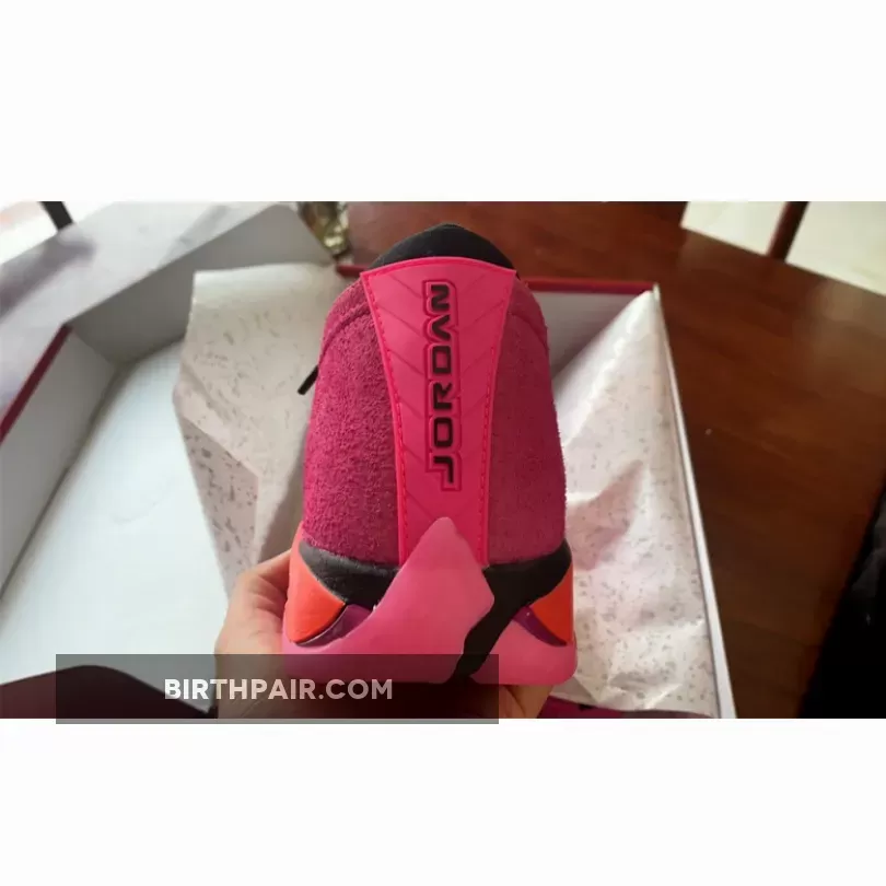 Womens Air Jordan 14 #Jordan 14 Retro Low Shocking Pink