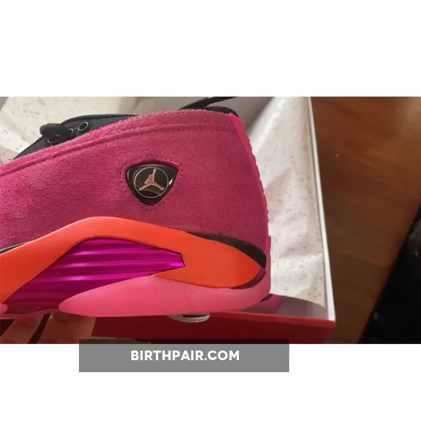 Womens Air Jordan 14 #Jordan 14 Retro Low Shocking Pink