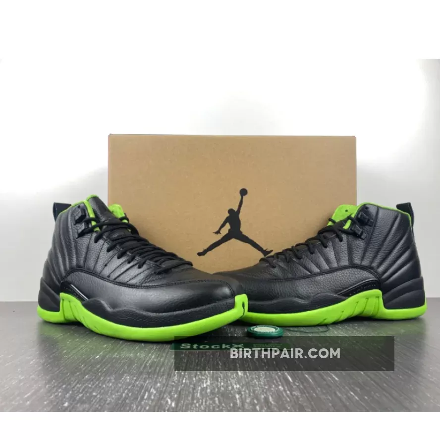Jordan 12 Black And Green / Air Jordan 12 Black/Neon Green