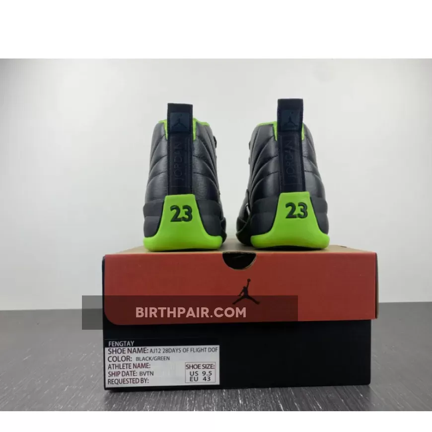 Jordan 12 Black And Green / Air Jordan 12 Black/Neon Green