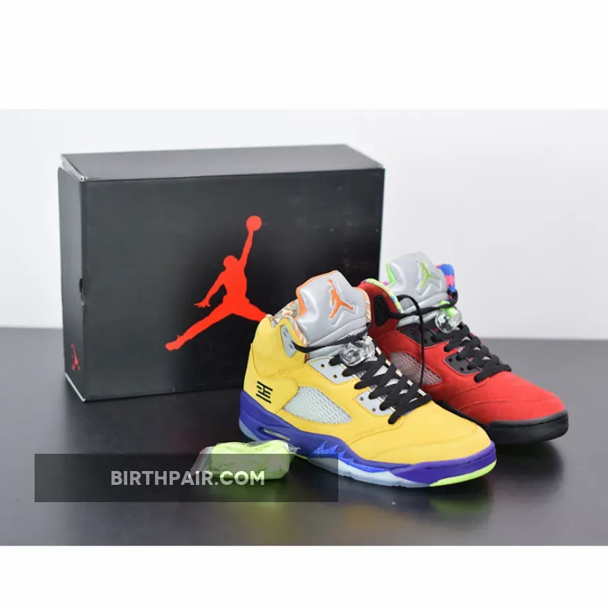 What The 5 Jordan Air Jordan 5 'What The' Varsity Maize/Court Purple-Ghost Green-Solar Orange