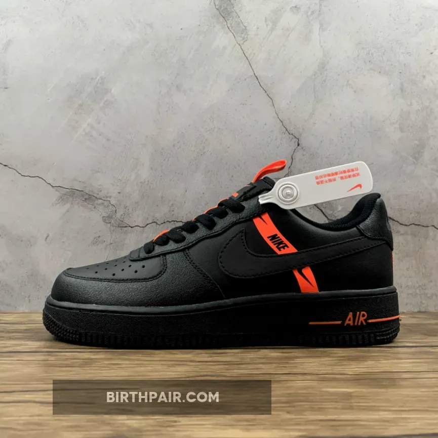 Nike Air Force 1 LV8 KSA 'Worldwide' Black Total Orange - black and orange air force