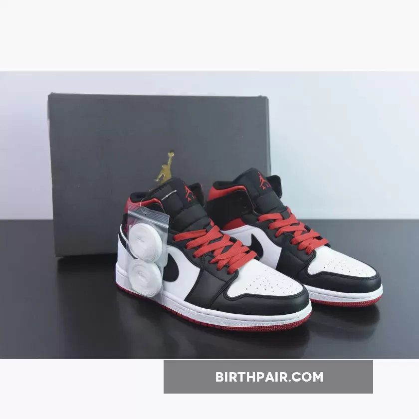 Air Jordan 1 Mid 'Black Toe' White/Gym Red-Black DQ8426-106 Online