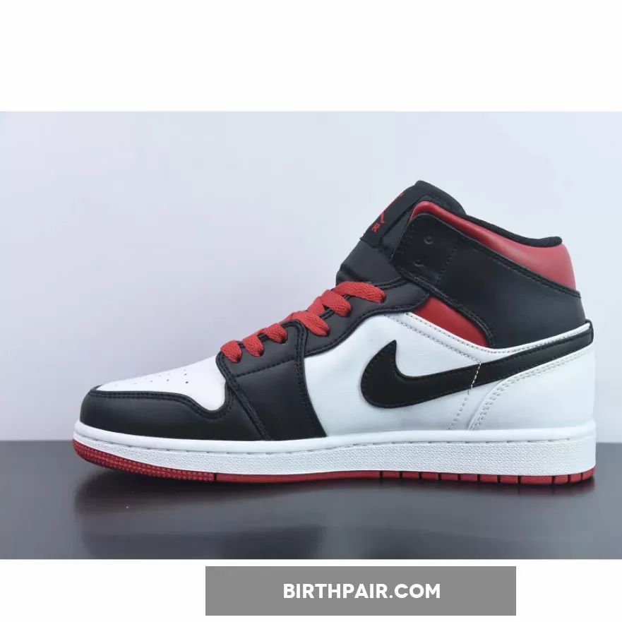 Red Black And White Jordan 1s, Air Jordan 1 Mid White/Gym Red-Black