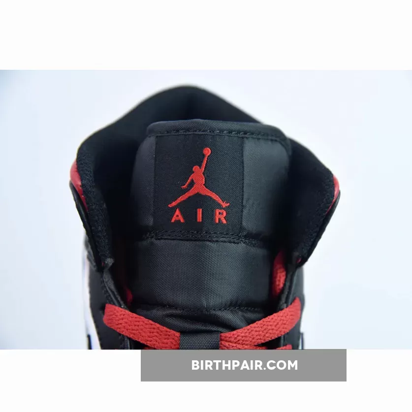 Red Black And White Jordan 1s, Air Jordan 1 Mid White/Gym Red-Black