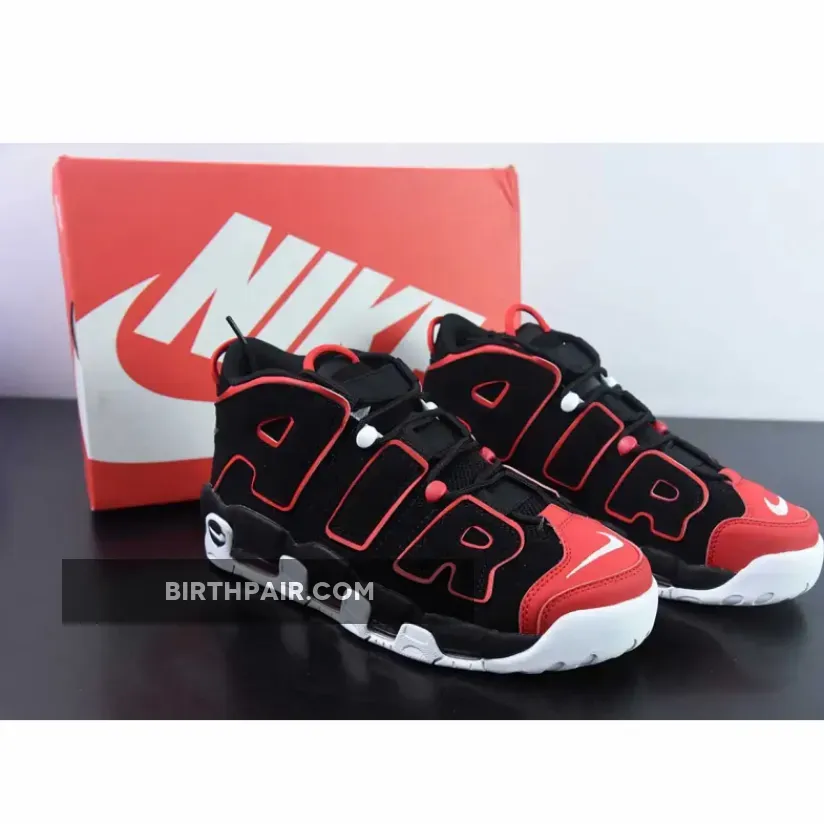 How To Buy Nike Air More Uptempo Red Toe Black University Red-white And