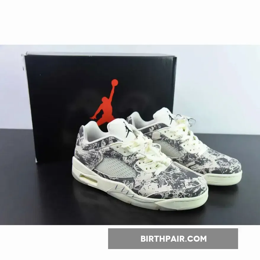 Air Jordan 5 Low 'Expression' Coconut Milk/Black-White / Jordan 5 White And Black