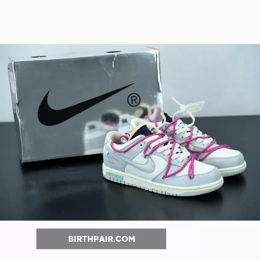 Off-White™ x Nike Dunk Low "30 of 50" Grey White Navy