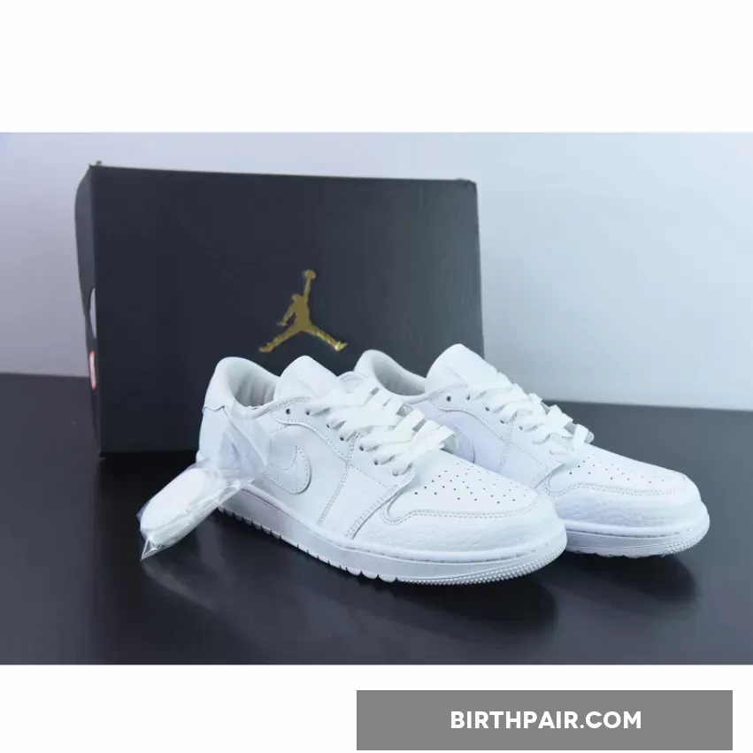 Jordan 1 Croc Air Jordan 1 Low Golf 'Croc' White/Pure Platinum