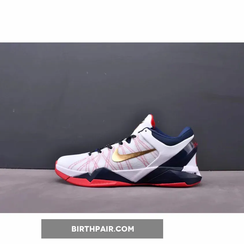 Kobe Gold Medals / Nike Zoom Kobe 7 'Gold Medal' White/Obsidian-University Red-Metallic Gold