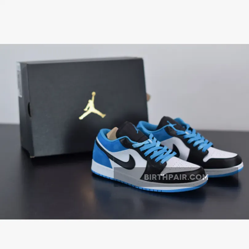 Air Jordan 1 Low BLACK/BLACK-LASER BLUE-WHITE AJ1 Laser Blue Jordan 1 Lows