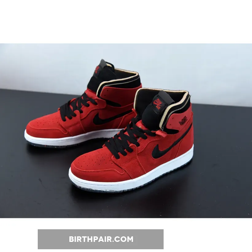 Jordan 1 High Zoom Crater Red Suede Red Suede Jordan 1