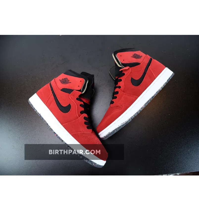 Jordan 1 High Zoom Crater Red Suede Red Suede Jordan 1