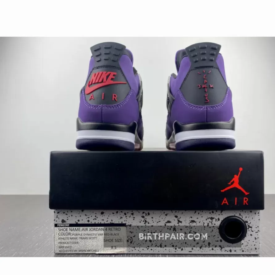 Travis Scott X Air Jordan 4 Purple Dynasty New Releases