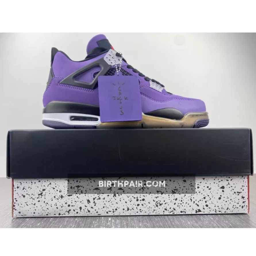 Travis Scott X Air Jordan 4 Purple Dynasty New Releases