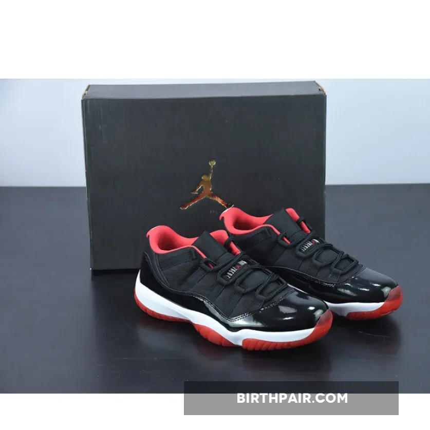 Red And Black 11 Air Jordan 11 Low 'Bred' Black/True Red White