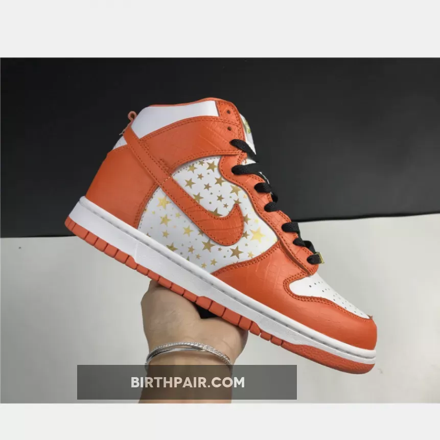 Supreme Nike Dunk High, Supreme x Nike SB Dunk High Pro 'Orange Stars'