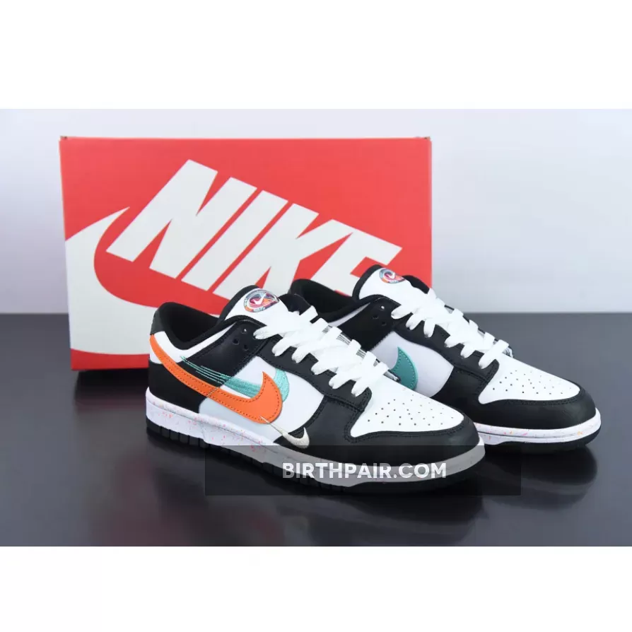 Nike Dunk Low 'Multi-Swoosh' White/Rush Pink-Washed Teal FD4623-131 / lunar new year dunks 2023