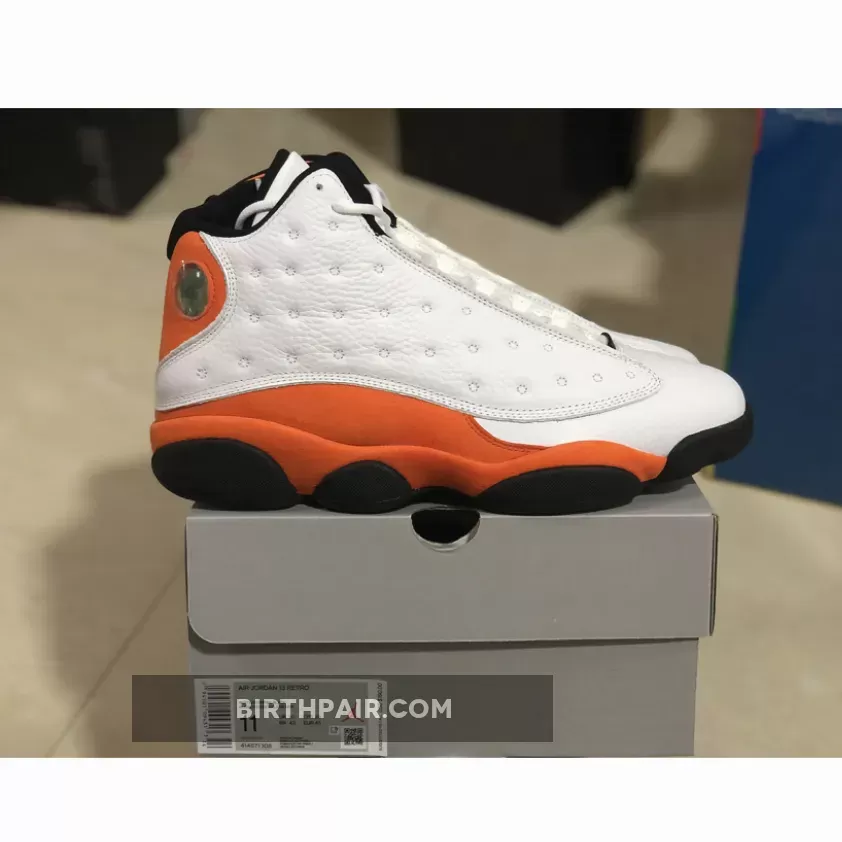 Air Jordan 13 Retro Black 'Starfish' #orange and black jordan 13