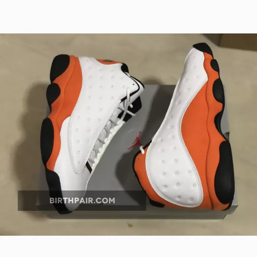 Air Jordan 13 Retro Black 'Starfish' #orange and black jordan 13