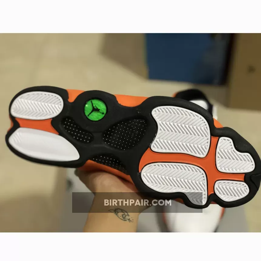 Air Jordan 13 Retro Black 'Starfish' #orange and black jordan 13