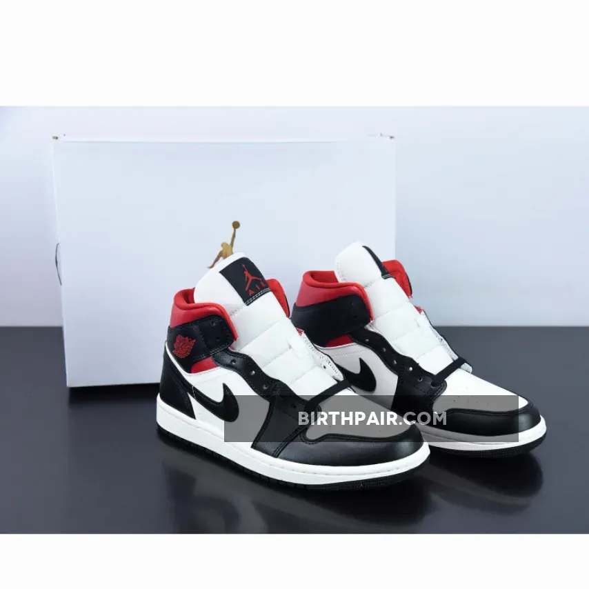 Jordan 1 Mid White Red Air Jordan 1 Mid Black Gym Red