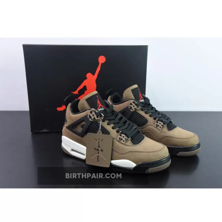 Travis Scott X Air Jordan 4 Olive Grey Black AJ4-882335 New Releases