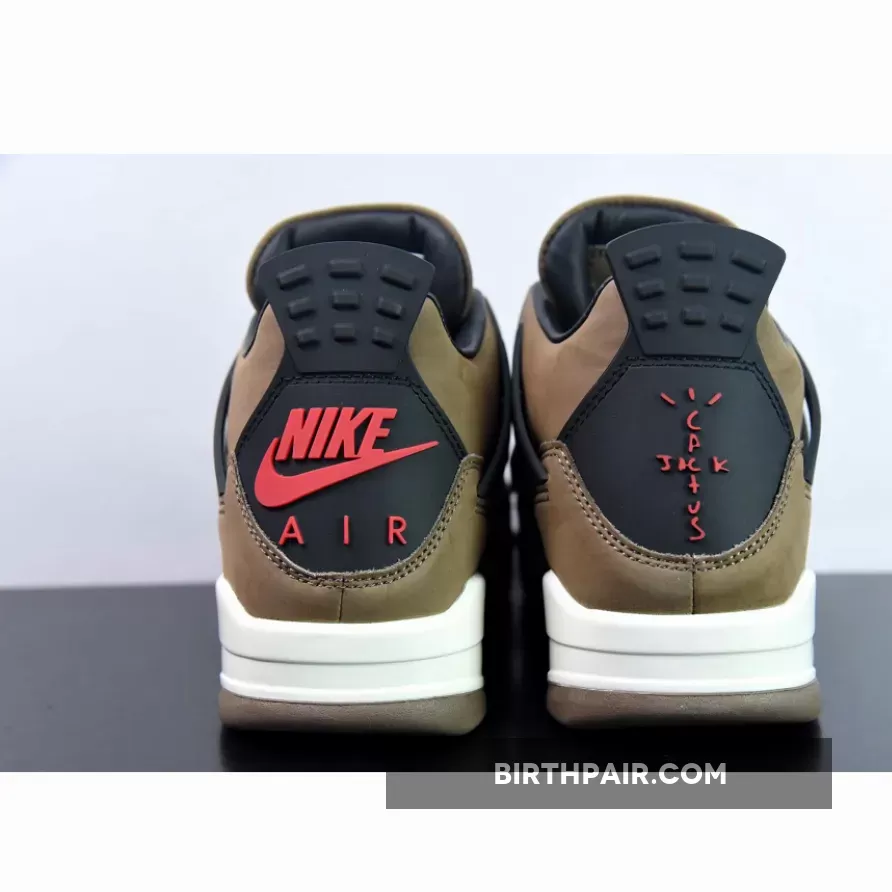 Travis Scott x Air Jordan 4 Olive Grey Black Jordan 4 Travis Scott Olive