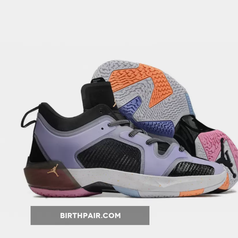 Air Jordan 37 Low 'Dongdan' Black/Orange Chalk-Lilac Ice FD8701-001 For Sale