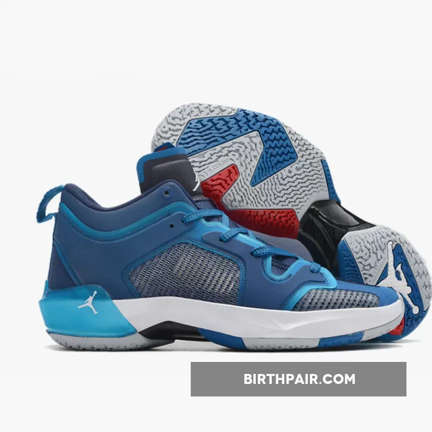 Air Jordan 37 Low 'Fraternity' Military Blue/White-Midnight Navy DV9908-401 New Releases