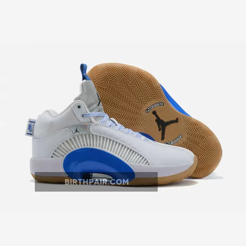 Air Jordan 35 "Sisterhood" White/Black-Hyper Royal-Gum Medium Brown