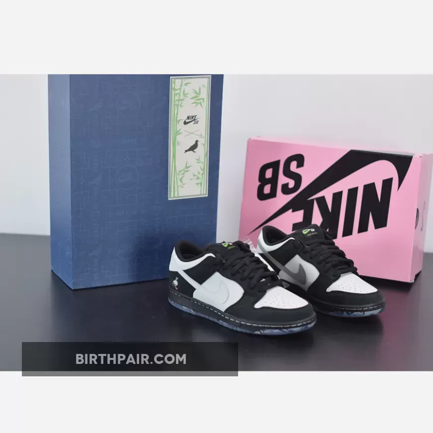 Staple Pigeon Dunks Jeff Staple x Nike SB Dunk Low 'Panda Pigeon' Black/Green Gusto-White