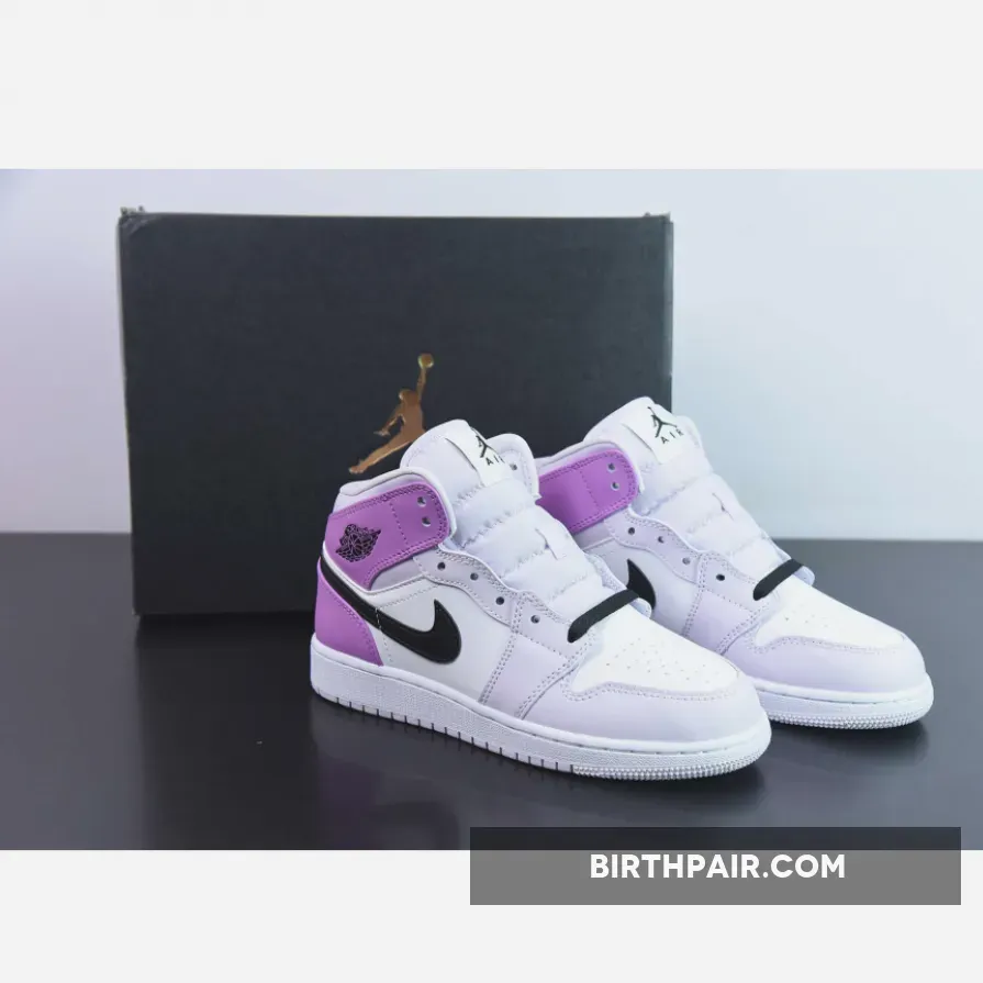 Air Jordan 1 Mid GS Pink Lavender DQ8423-501 air jordan 1 mid pink