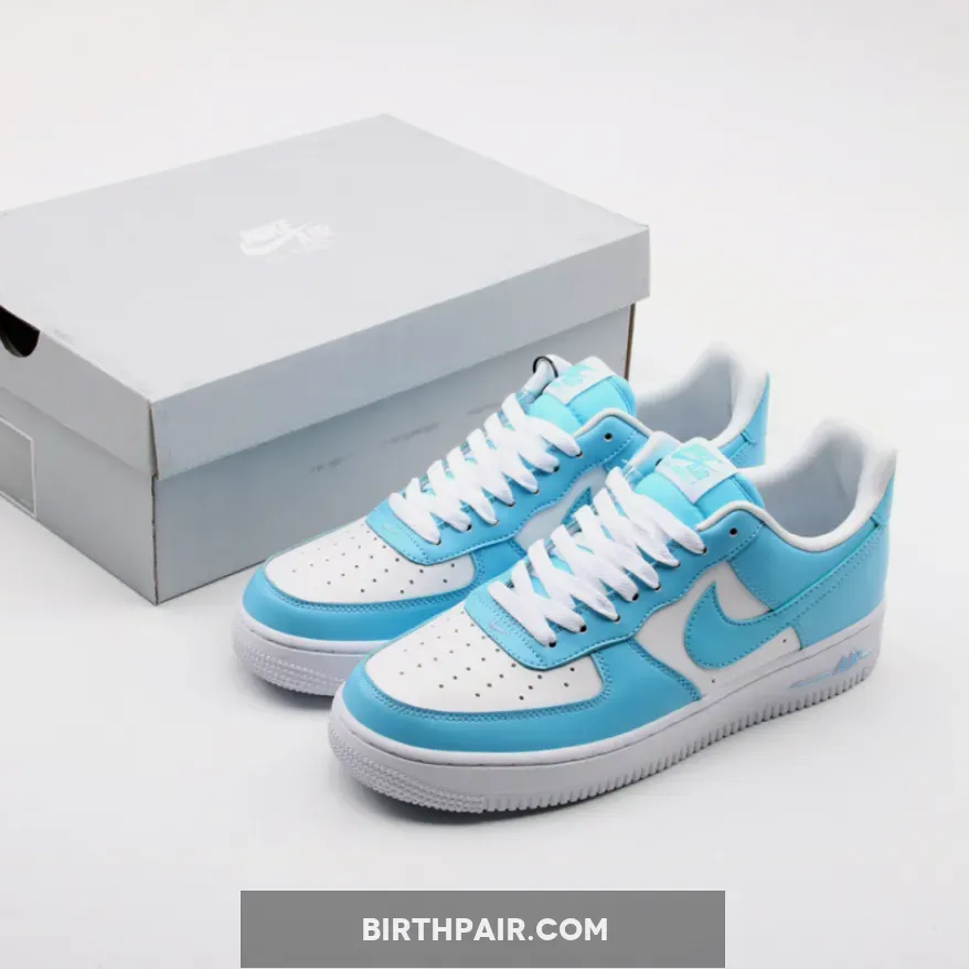 Nike Air Force 1 Low Blue Gale White Airforce 1 Blue