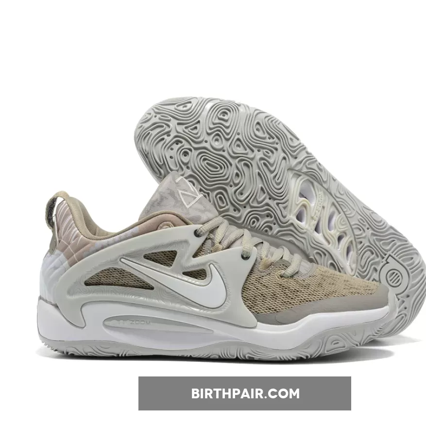Nike KD 15 White/Cool Grey-Brown 1675864312 - Grey Kd Shoes