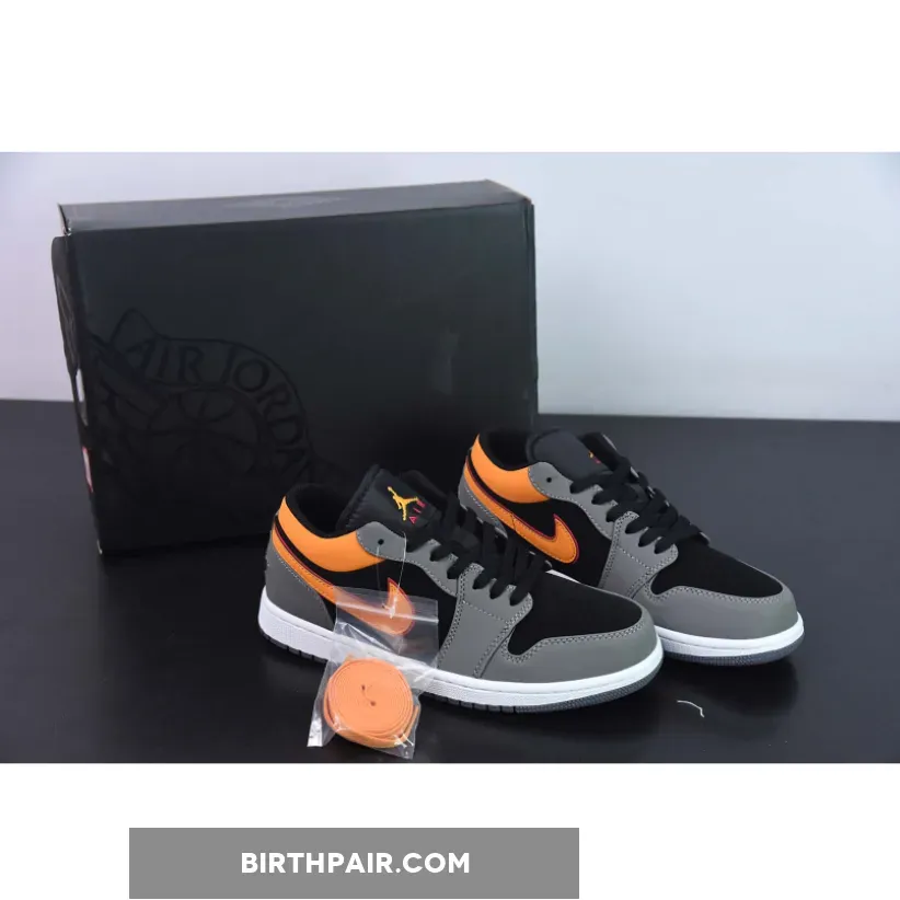 Air Jordan 1 Low Black Grey Orange / Aj 1 Low Orange