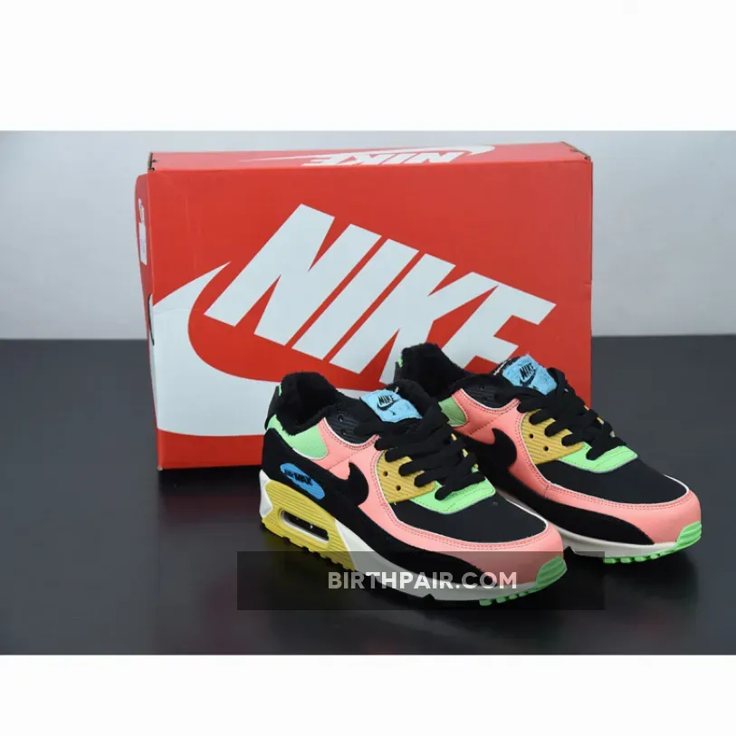 Nike Air Max Multicolor Nike Air Max 90 Atomic Pink/Black-Laser Blue-Solar Flare