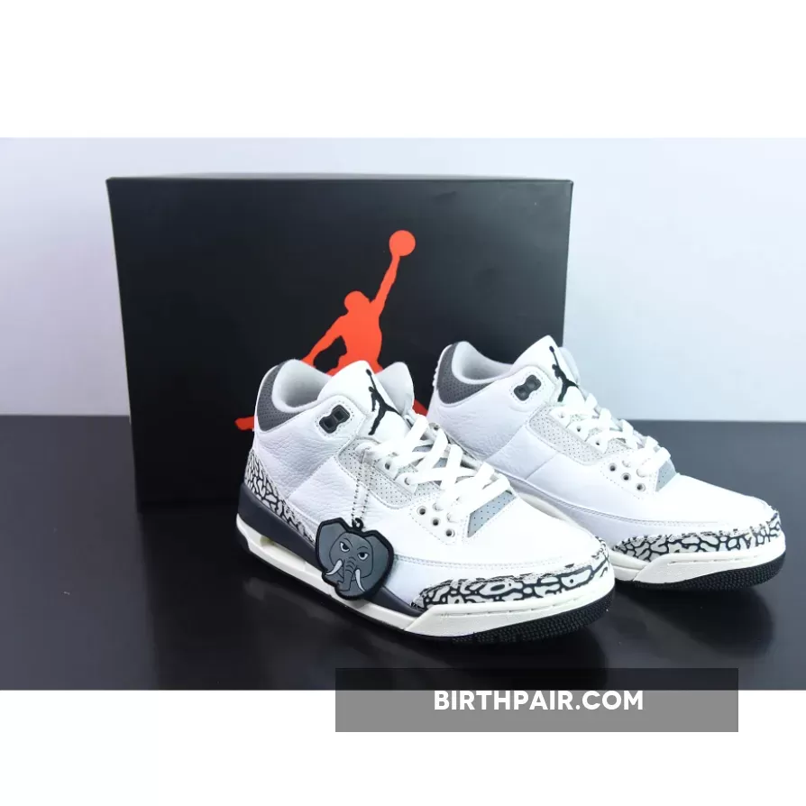 Hide And Seek Jordan 3s / Air Jordan 3 'Hide 'N Sneak' White/Black-Iron-Light Ash Grey