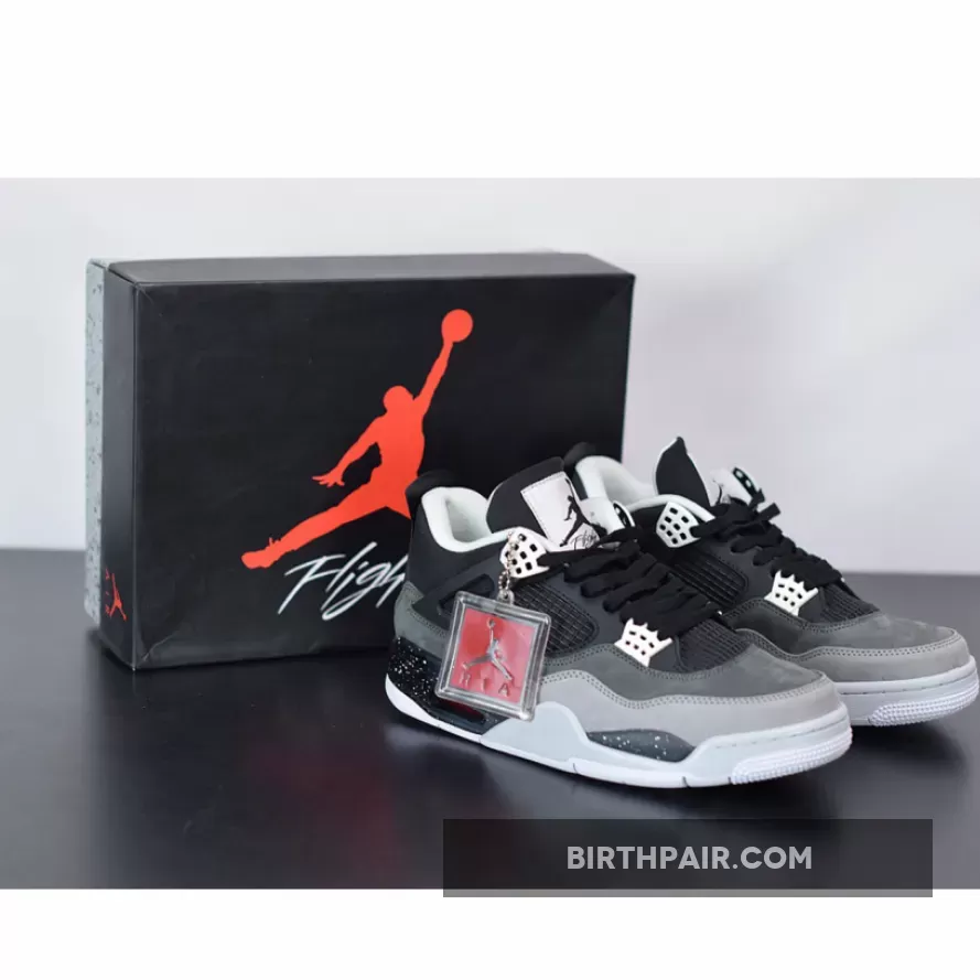 Air Jordan 4 Retro 'Fear Pack' Black/White-Cool Grey-Pure Platinum 626969-030 / Black And White Cool